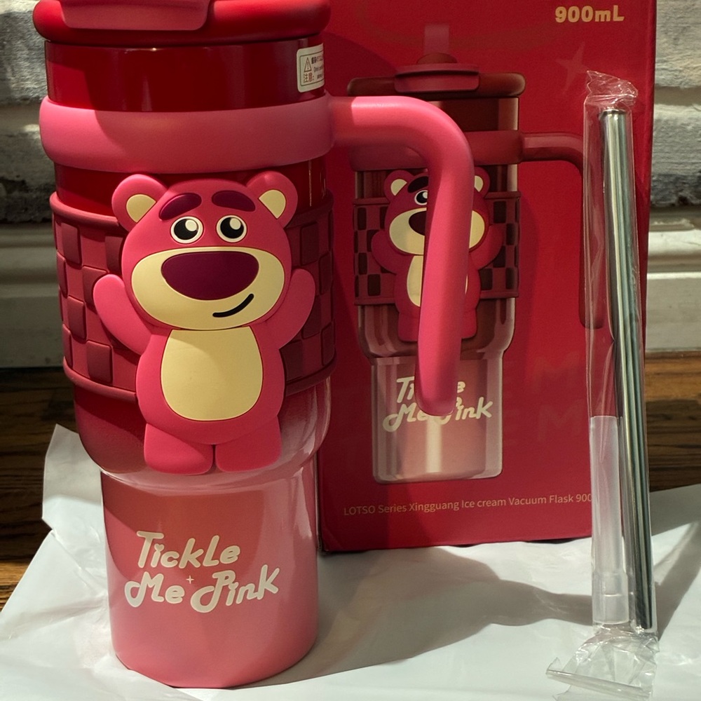 Tickle Me Pink Bear Insulated tumbler 900mL
Lotso